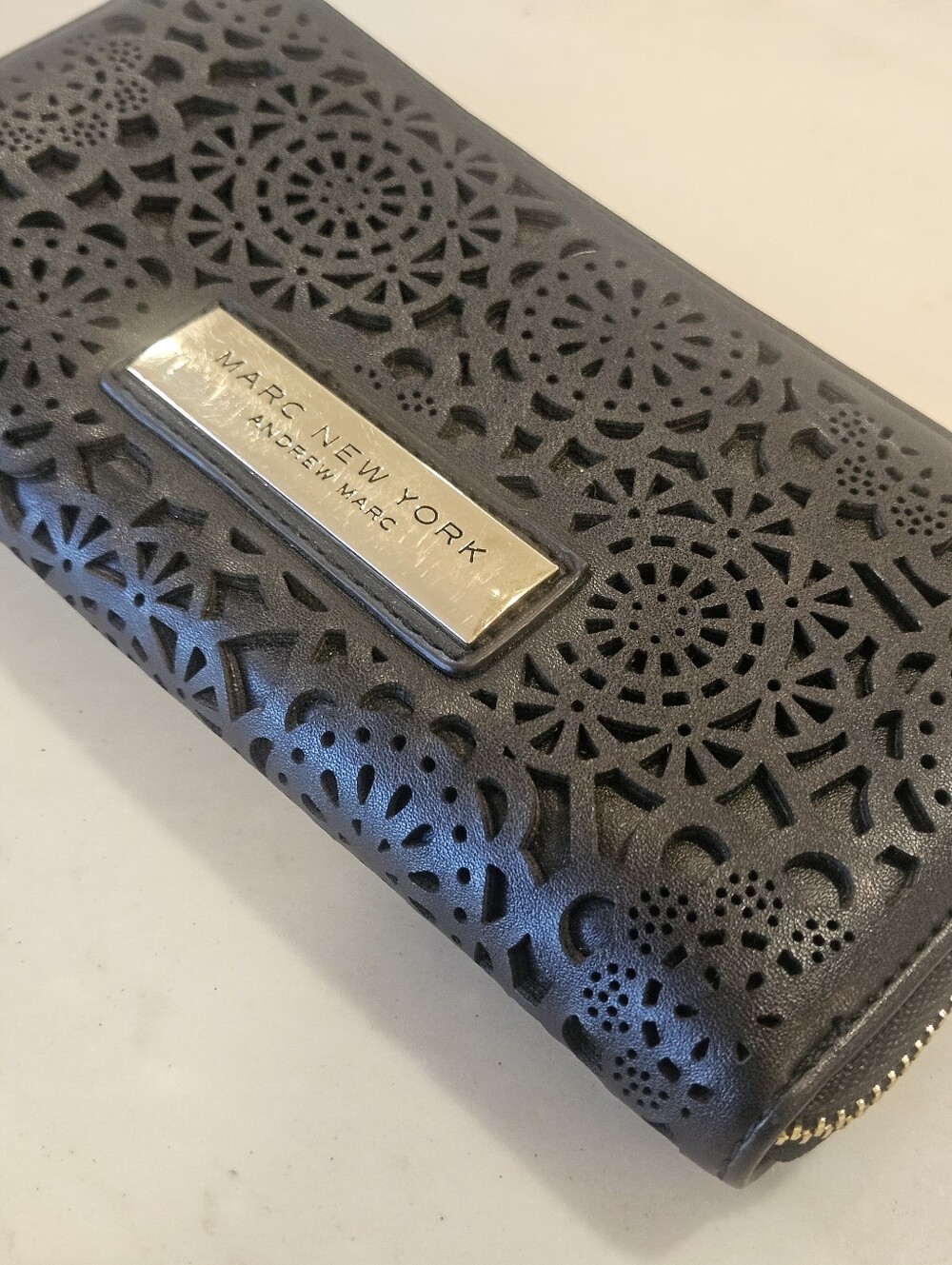 Marc New York by Andrew Marc Accordion Organizer Wallet Black